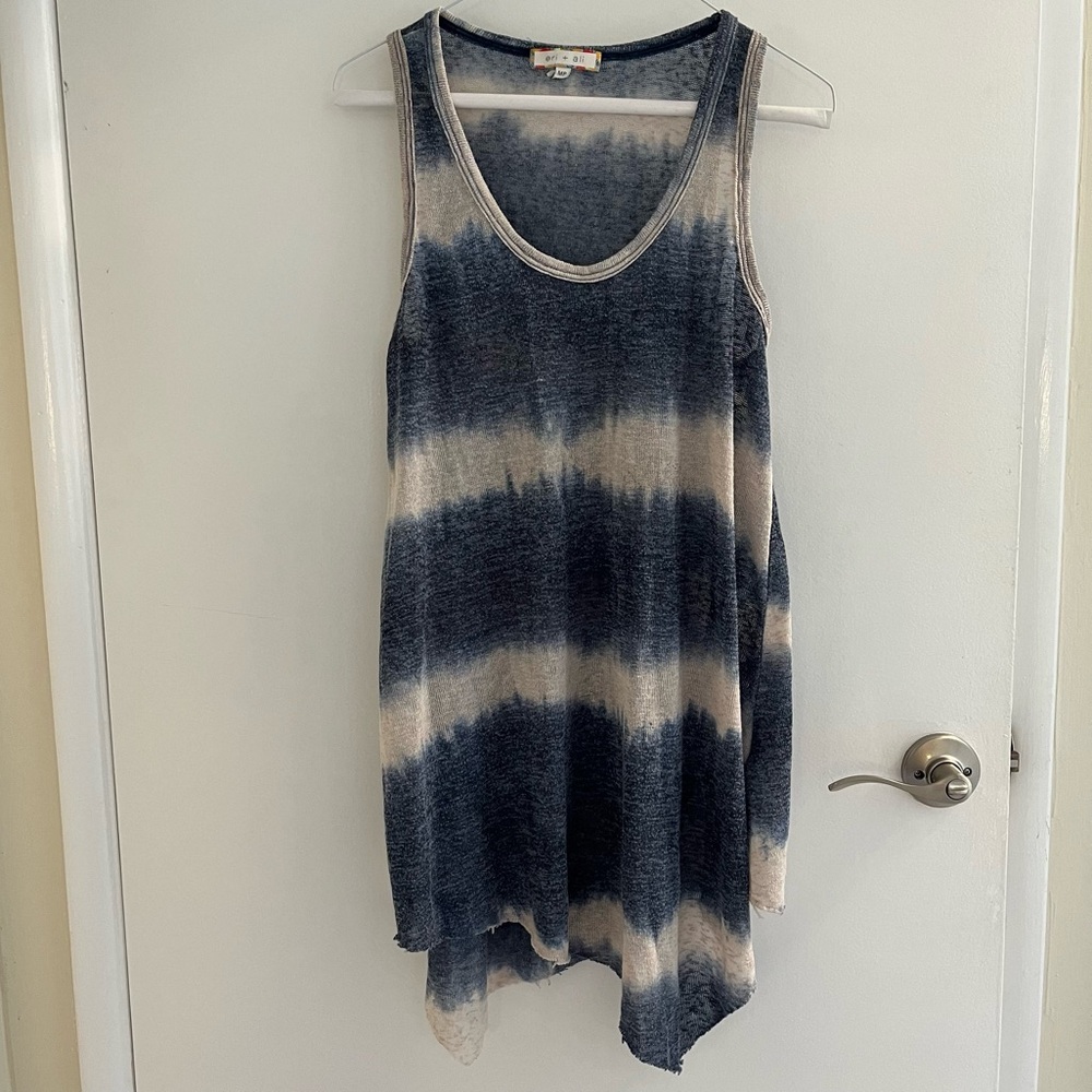 Eri + Ali Anthropologie Blue Play Beach Tunic